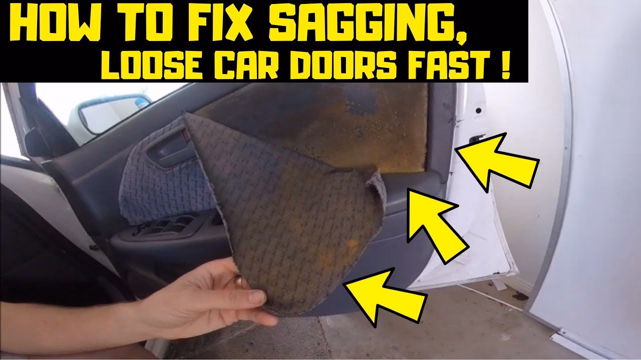 How do you fix a sagging door panel?