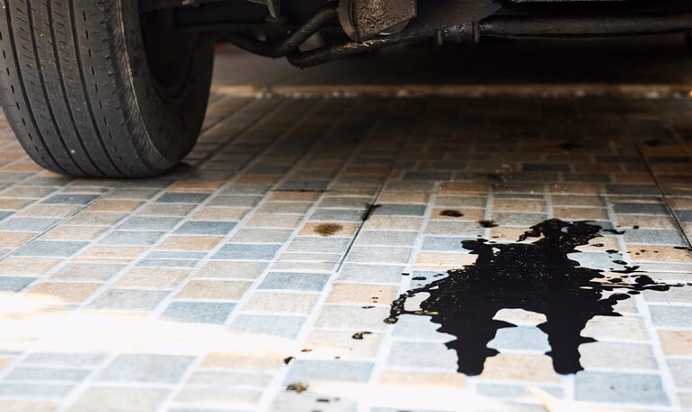 What happens if your engine oil leaks?