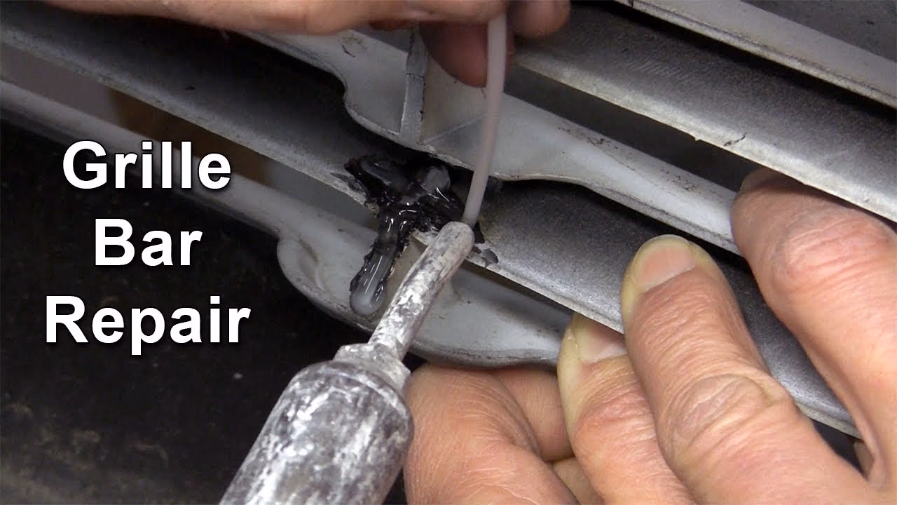 How can you start removing the grille from a car?