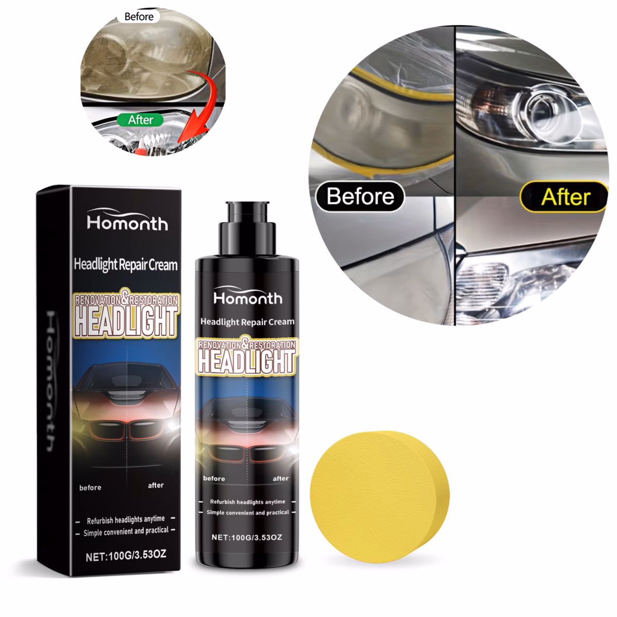 How does headlight repair cream work?