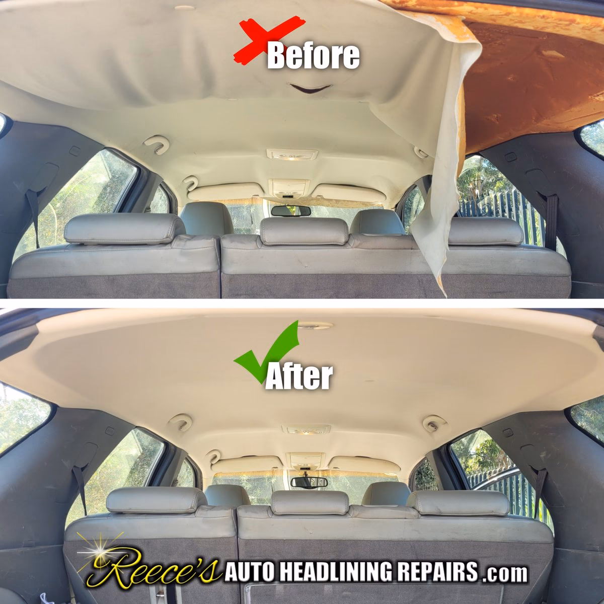 What do car roof lining repair services include?