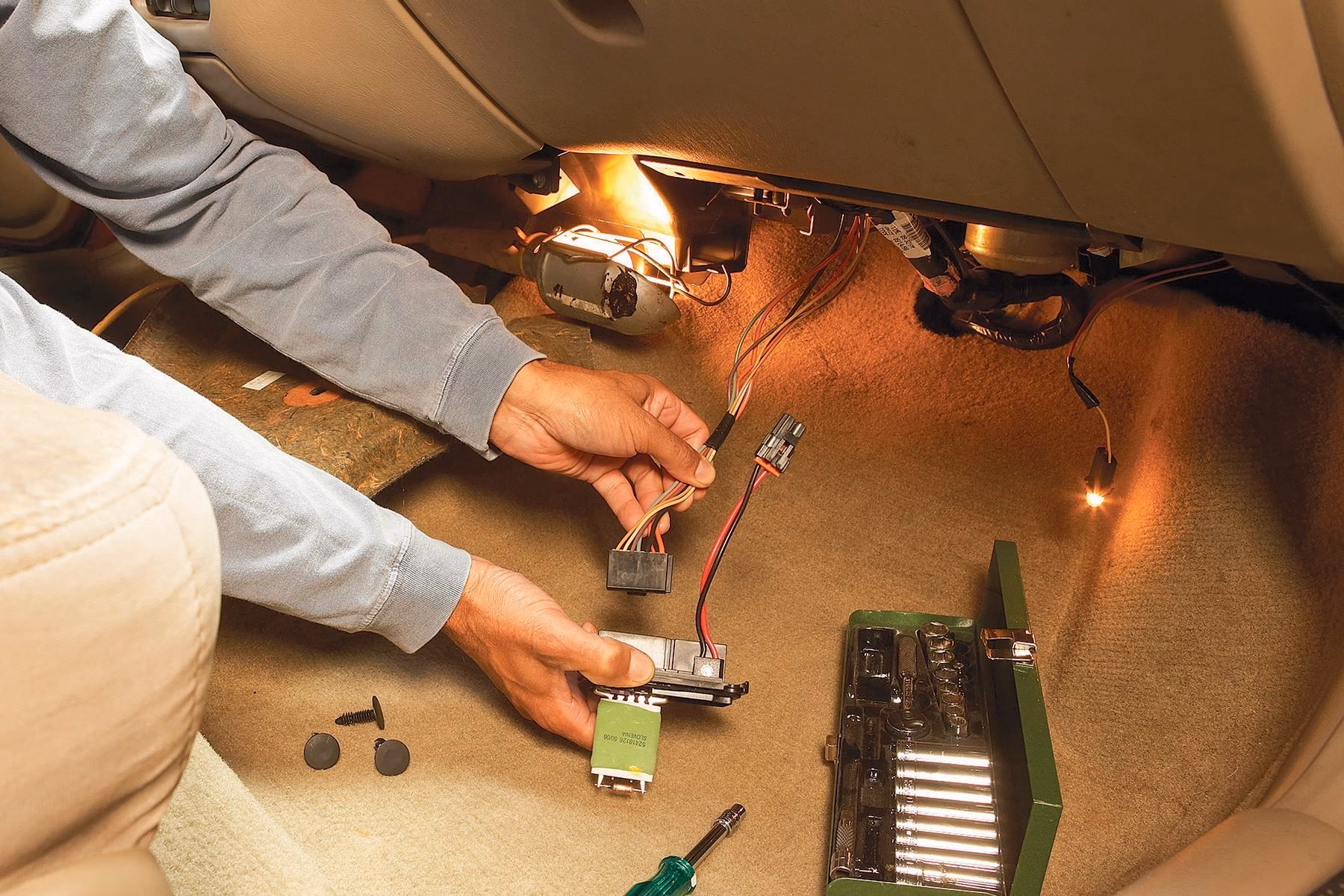 What does a heater resistor do?