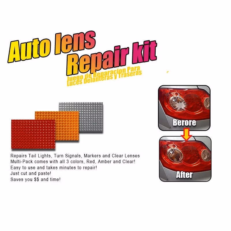How do you repair a tail light lens?