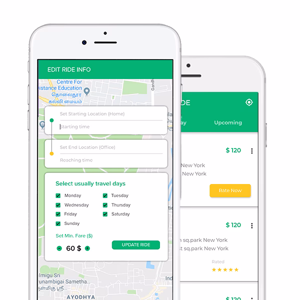 What is a car pooling app?