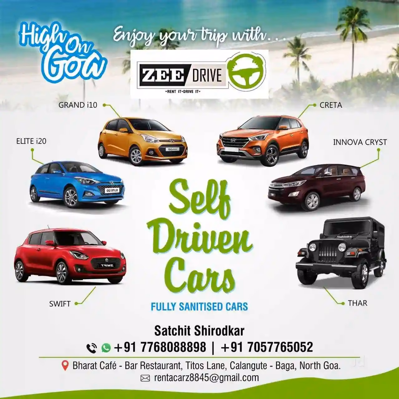 Does Revv offer self-drive car rentals in Goa?