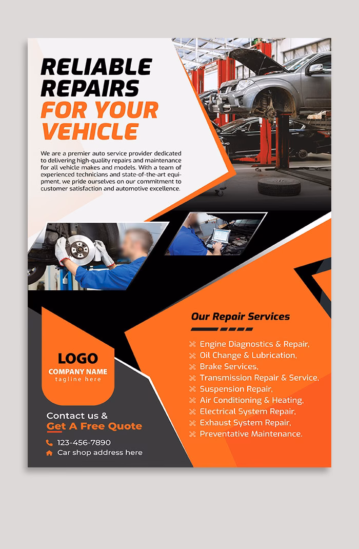 What can you do with a car repair brochure?