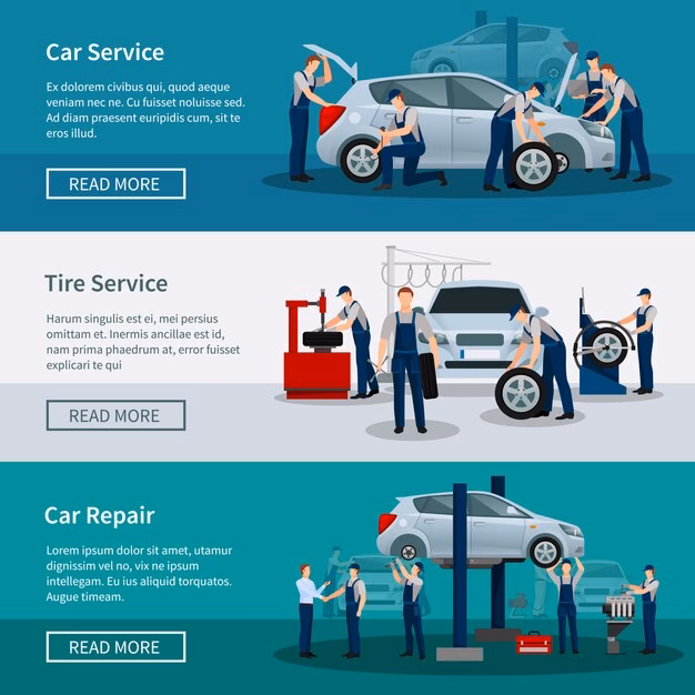 How many car service banners are there?