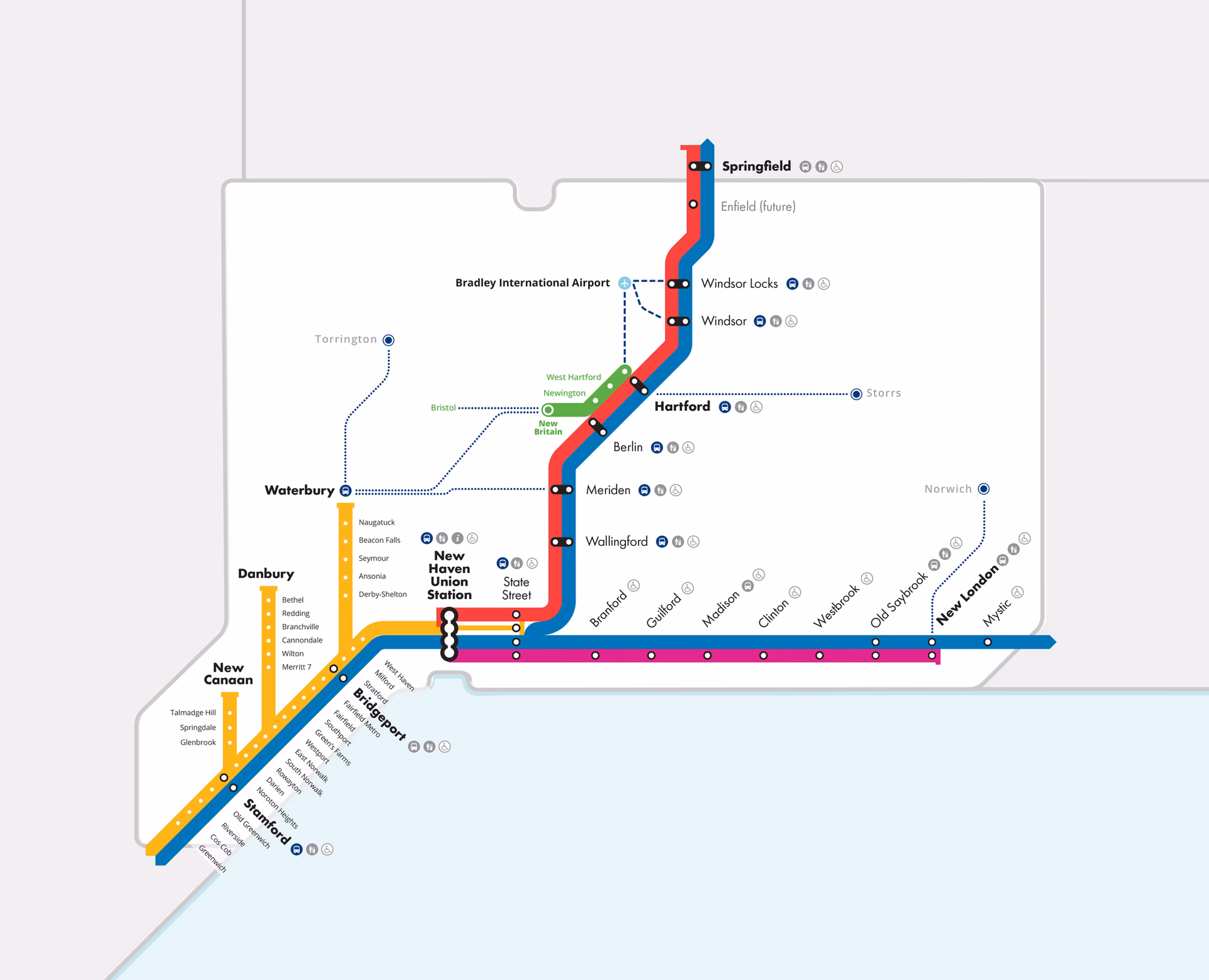 How to get from Hartford Airport (BDL) to New Haven?