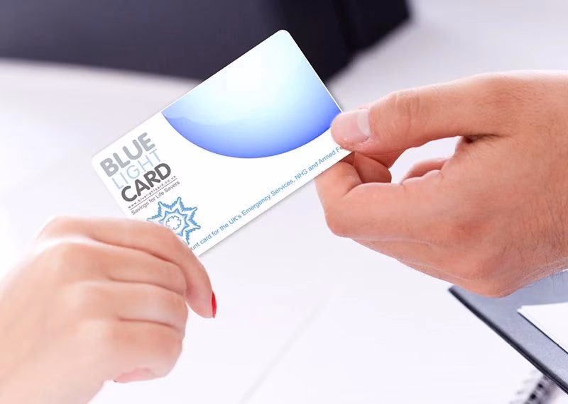Who can use the blue light card?