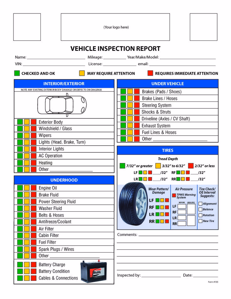 What is a vehicle inspection checklist?