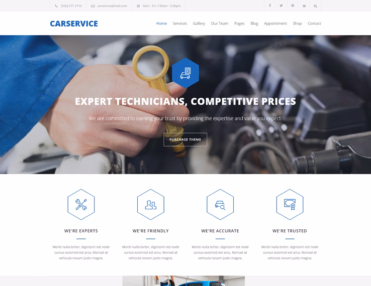 Why should a car repair & auto service business use a WordPress theme?
