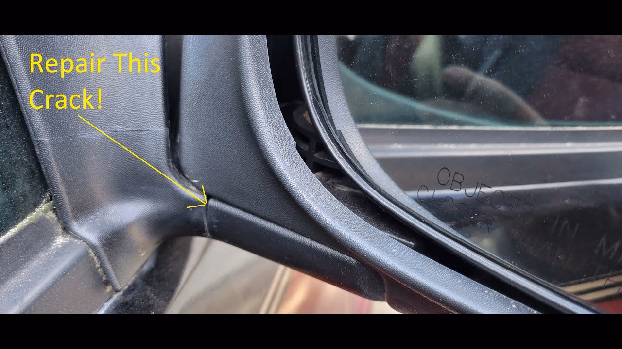 How do you fix a broken side mirror plastic?