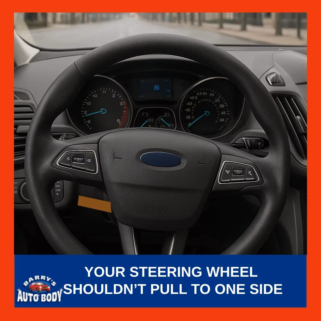 What causes steering wheel pull to the left?