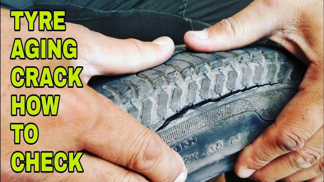 When should you replace a cracked tyre?