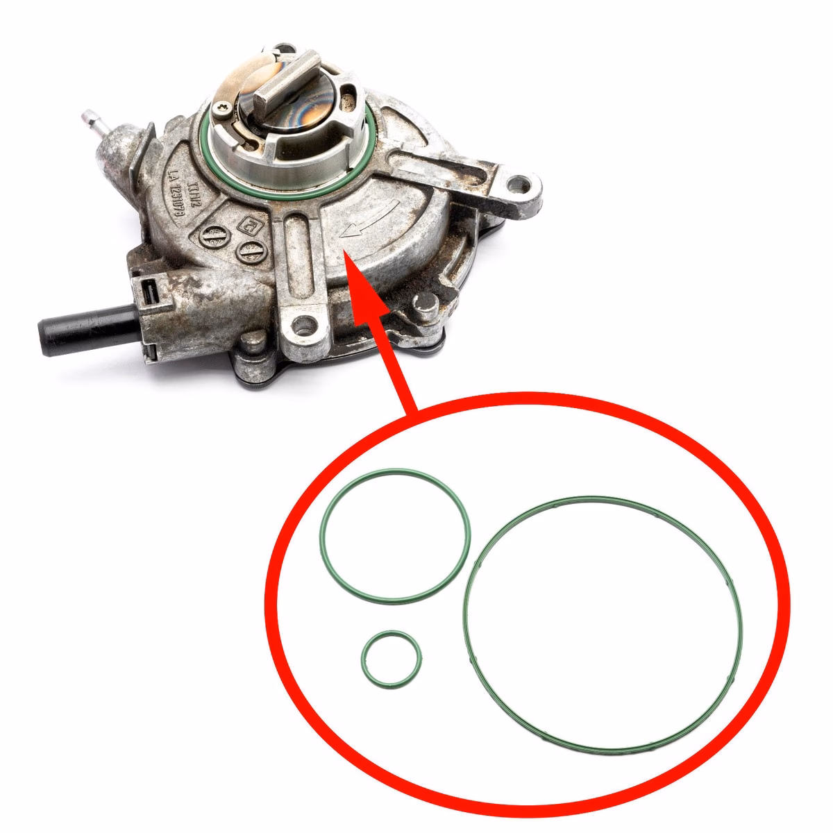 Where is a vacuum pump located in a car?