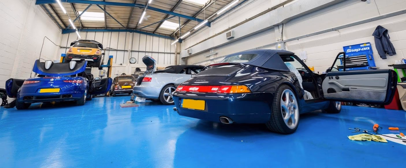 Can a garage repair a convertible roof?