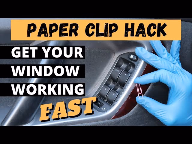 Can you fix a stuck window?