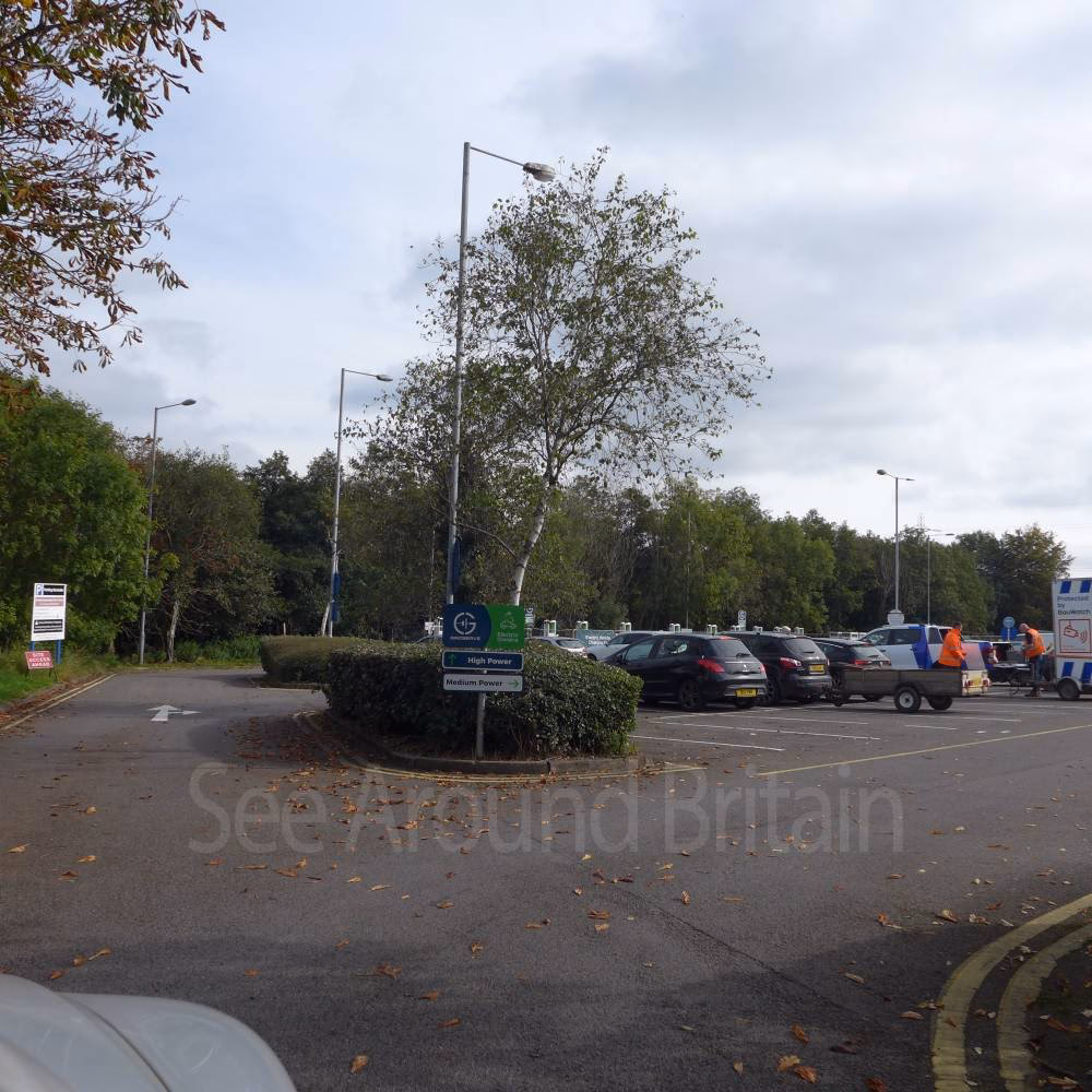 Where is Cardiff West services located?