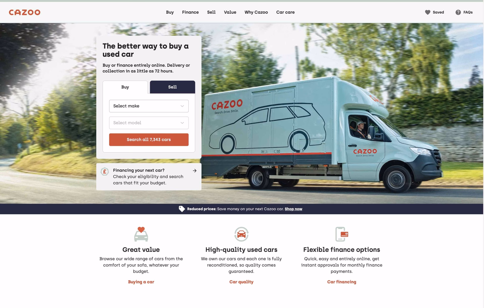 Does Cazoo Chertsey require a credit card?