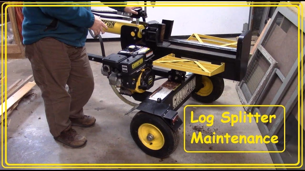 How do I change the oil on a log splitter?