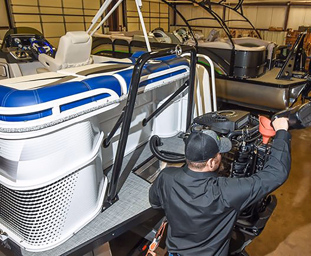 How do you change engine oil in your boat?