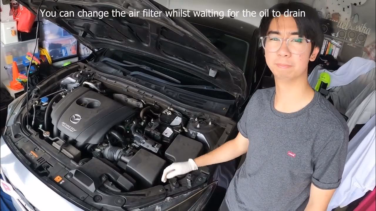 How to replace engine oil on Mazda 3 BK?