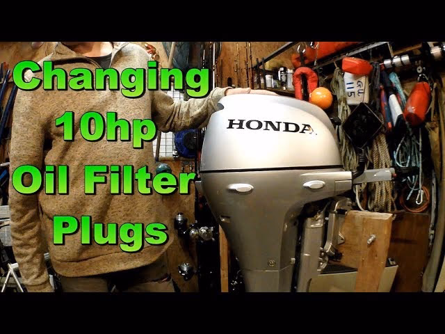 How do you check engine oil on a Honda Marine?