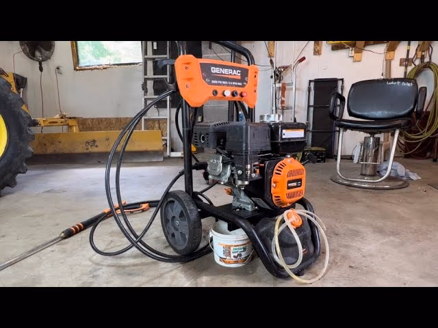How to add oil to the Generac Pressure Washer engine?