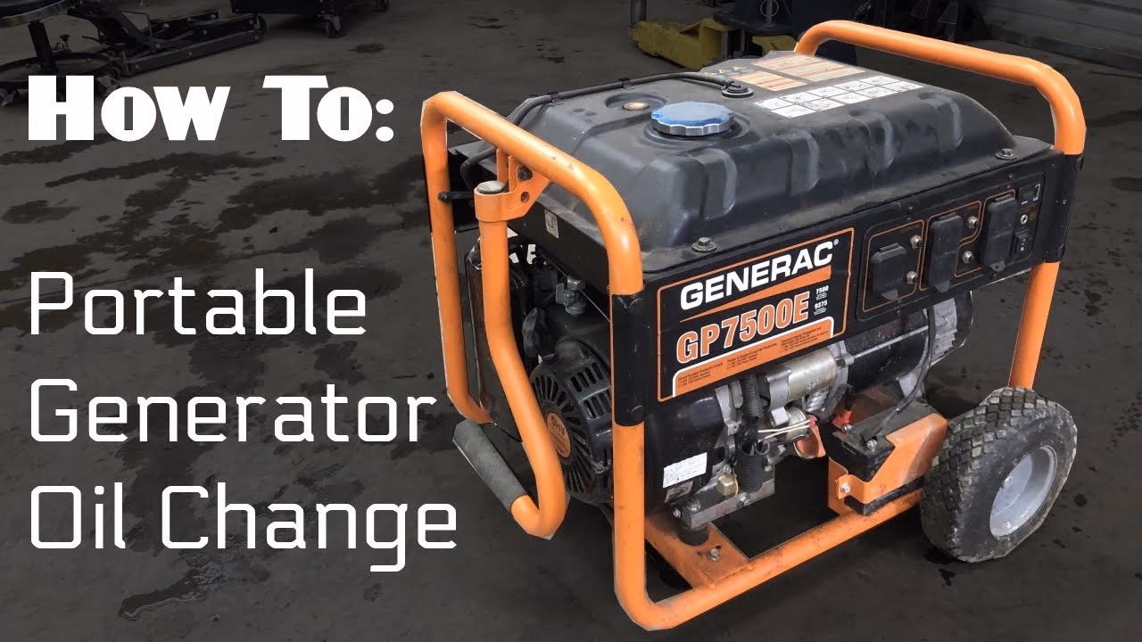 How do I get my generator ready for an oil change?