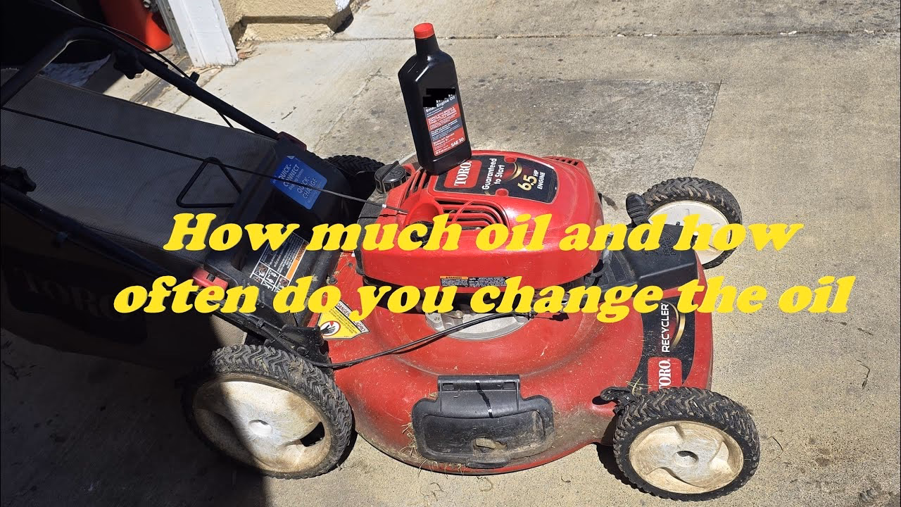 How do you change the oil in a lawn mower?
