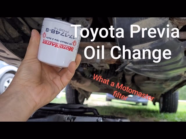 How to replace engine oil filter Toyota Estima?
