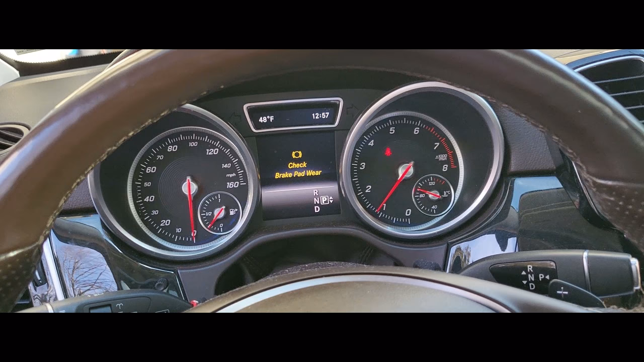 What does check brake pad wear mean on a Mercedes-Benz?