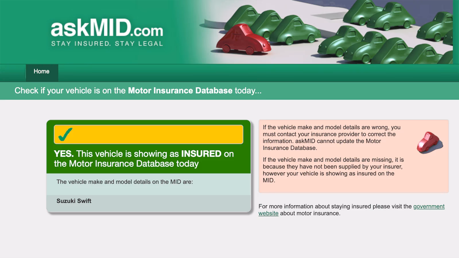 Where can I find my Motor Insurance Database (MID) details?