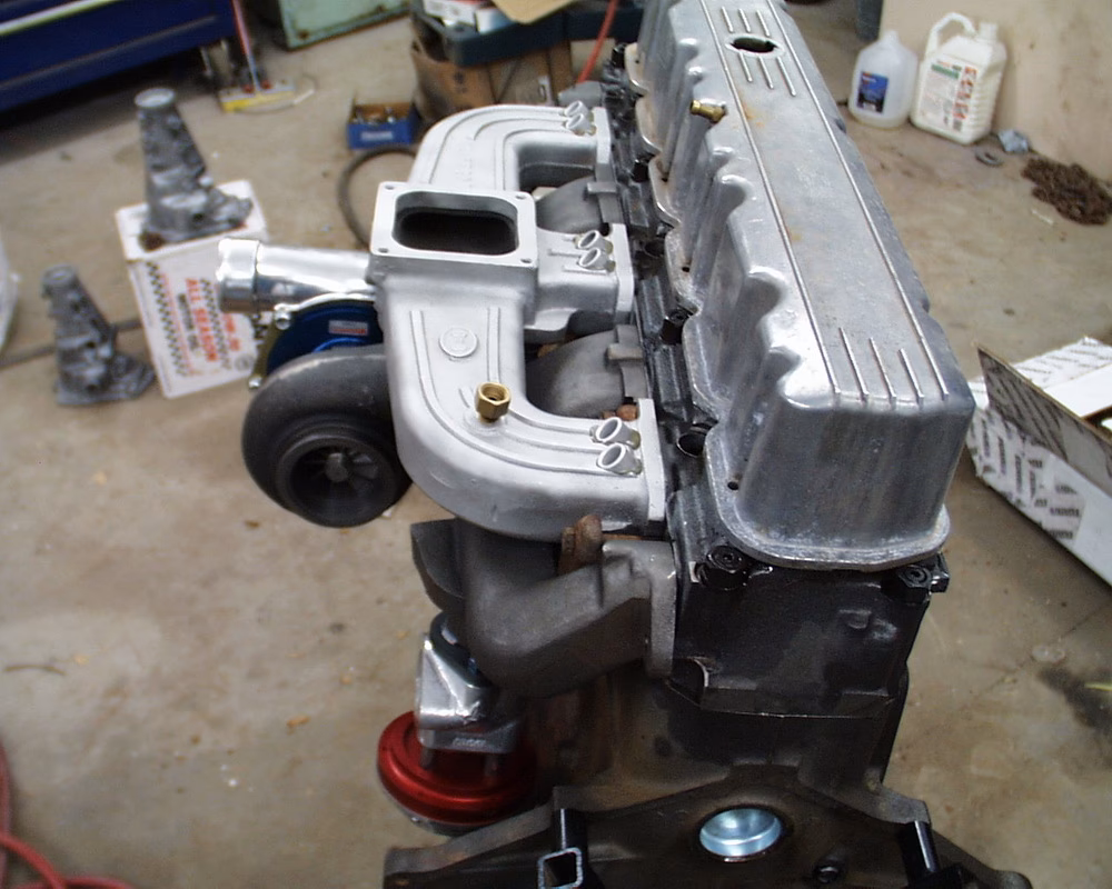 Where is the fuel pump on a Chevy 292?