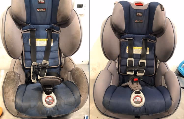 How do you clean a car seat?
