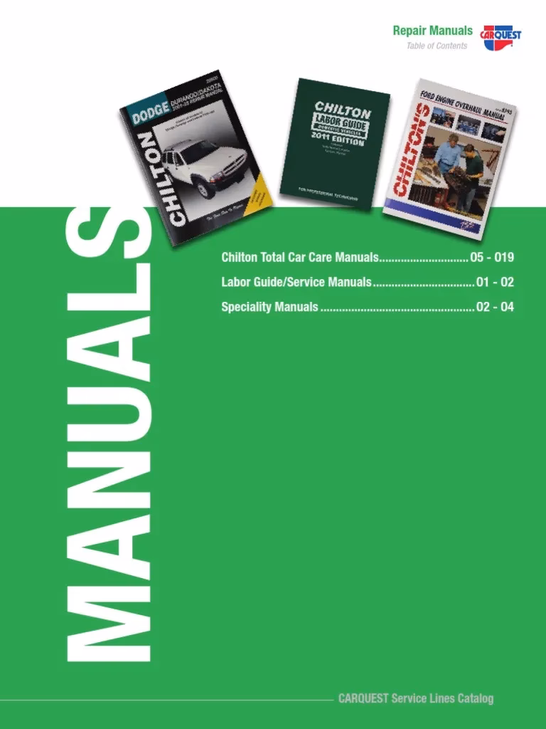 How do I access a Chilton's manual?