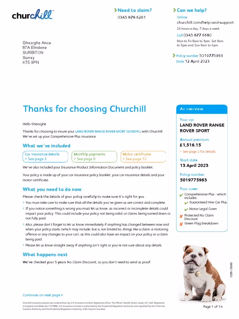 Does Churchill provide insurance?