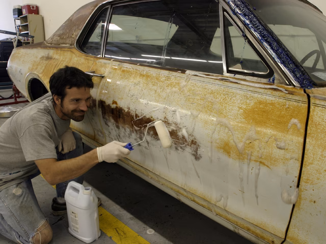 How do you repair a rusty car?