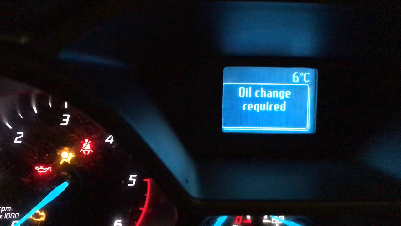 How to reset oil on Ford Transit Connect?