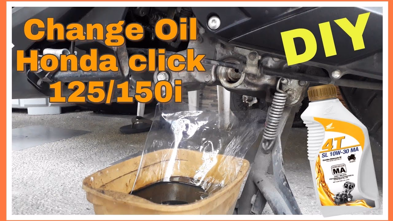 How do you change engine oil on a Honda Click 125?