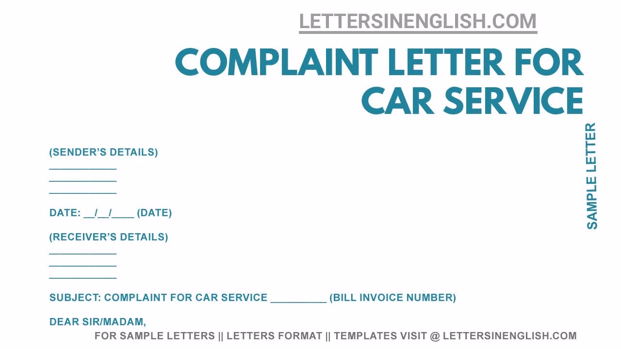 How do you write a complaint about a service provider?