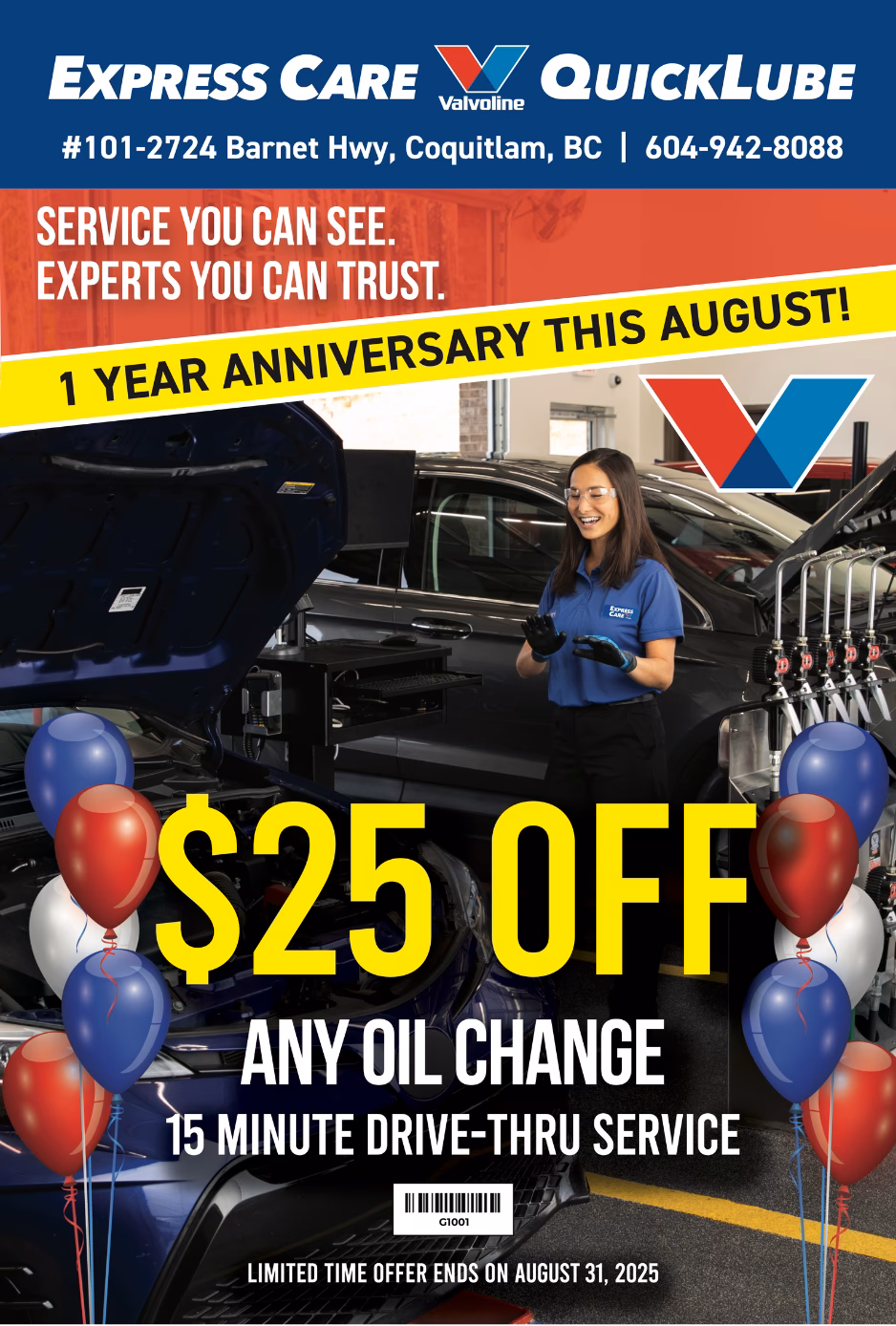 Where can I get an oil change in Coquitlam BC?