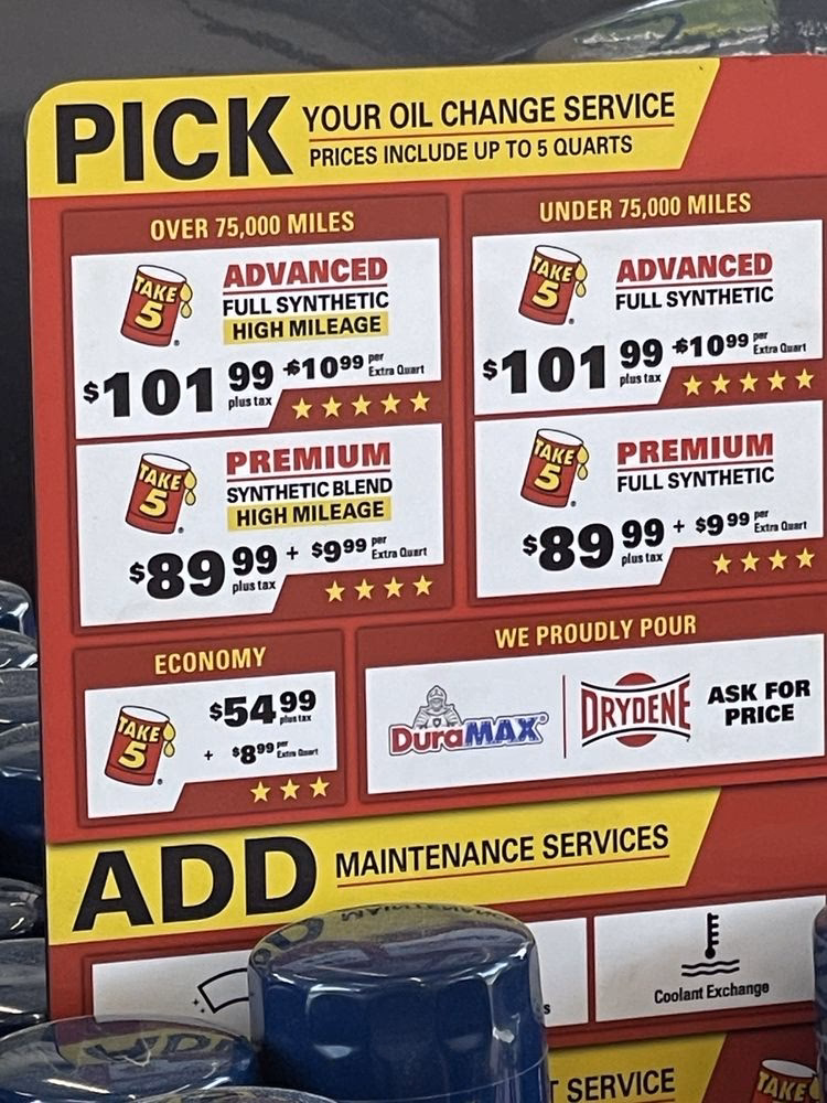 How much does a Valvoline Oil Change cost?