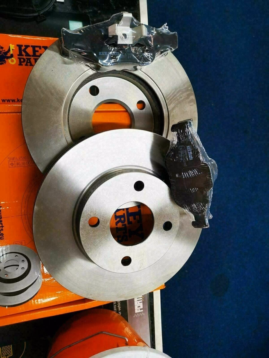 How do you check brake pads on a Ford Fiesta?