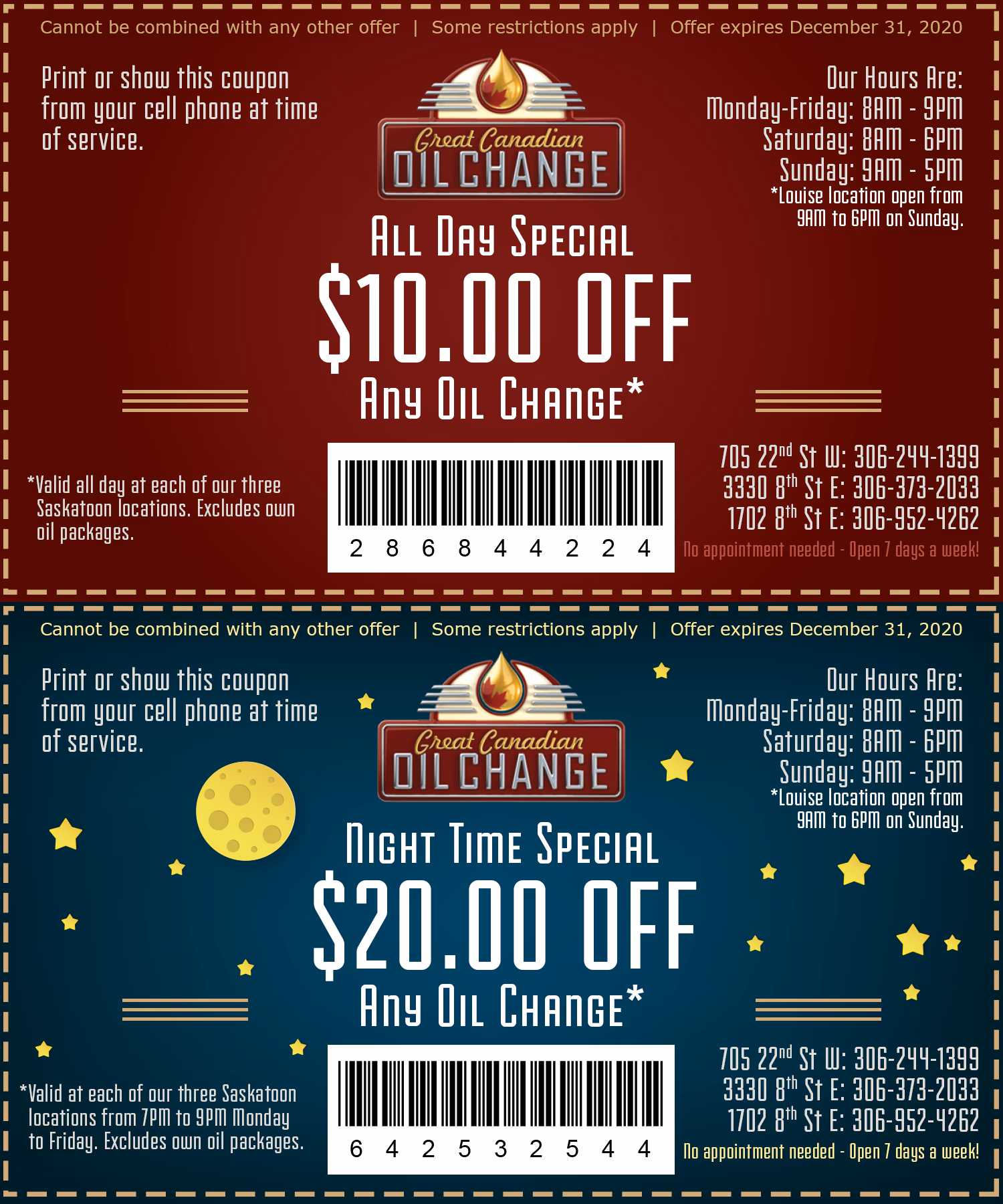 How many great Canadian oil change coupons & promo codes are there?