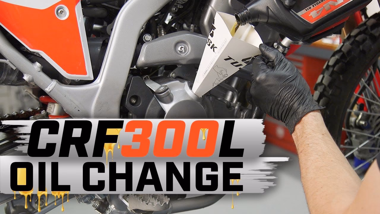 How to change the oil in a 2021 Honda CRF300L?