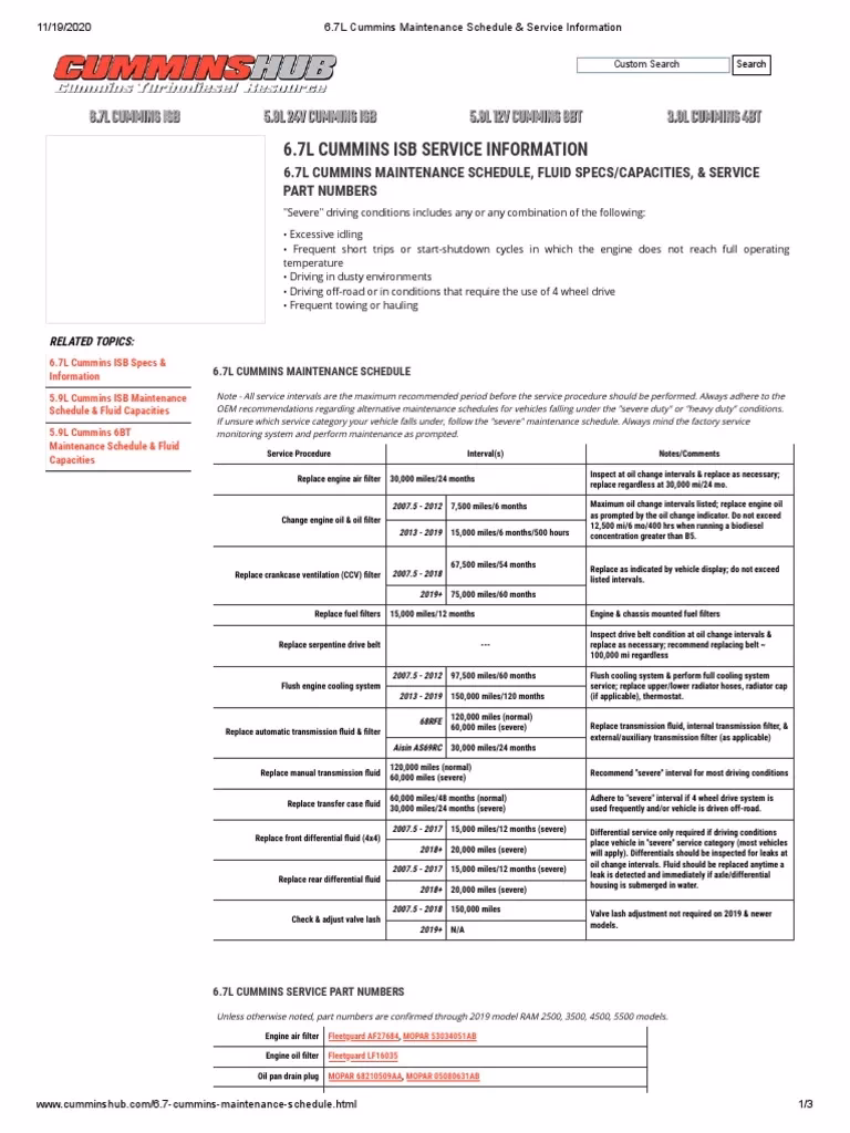 What is a Cummins ISB Diesel engine?
