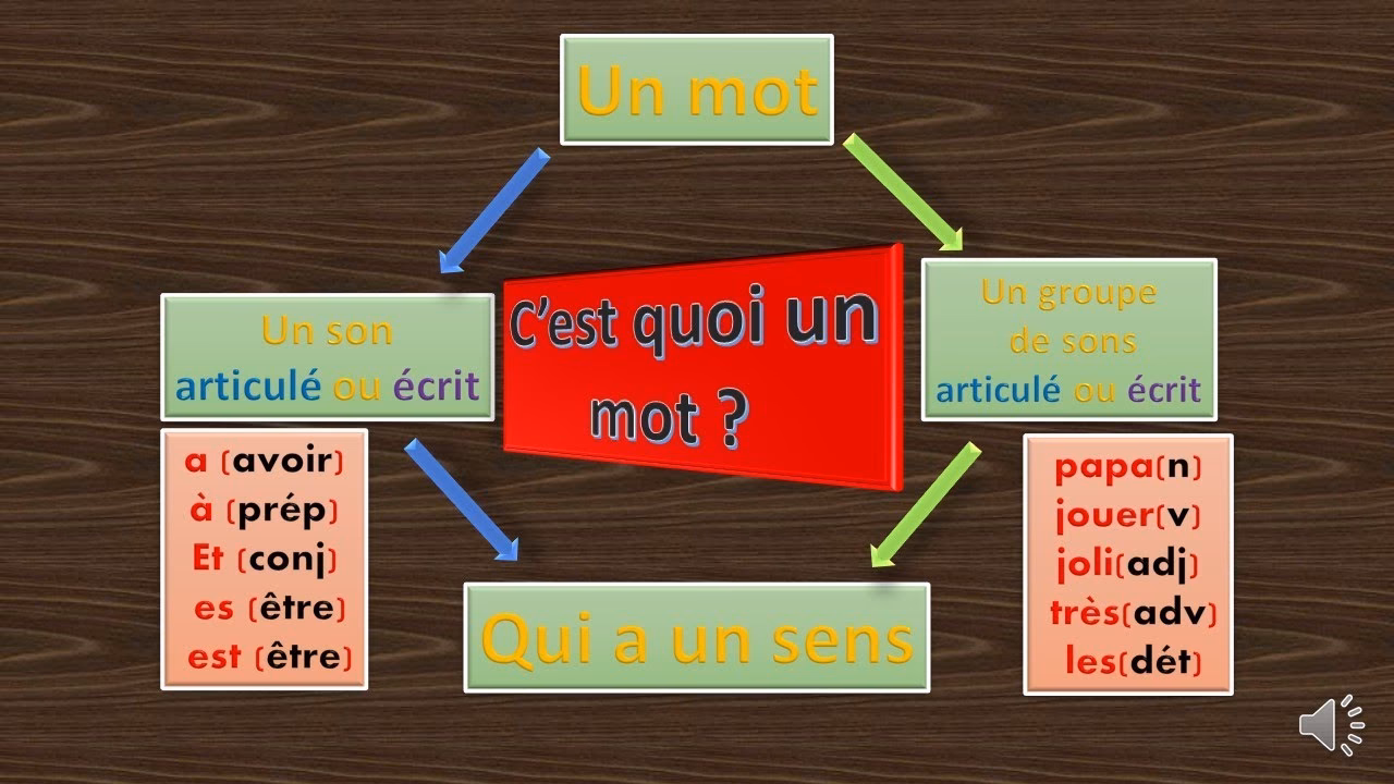 Quels sont les différents types de mot ?