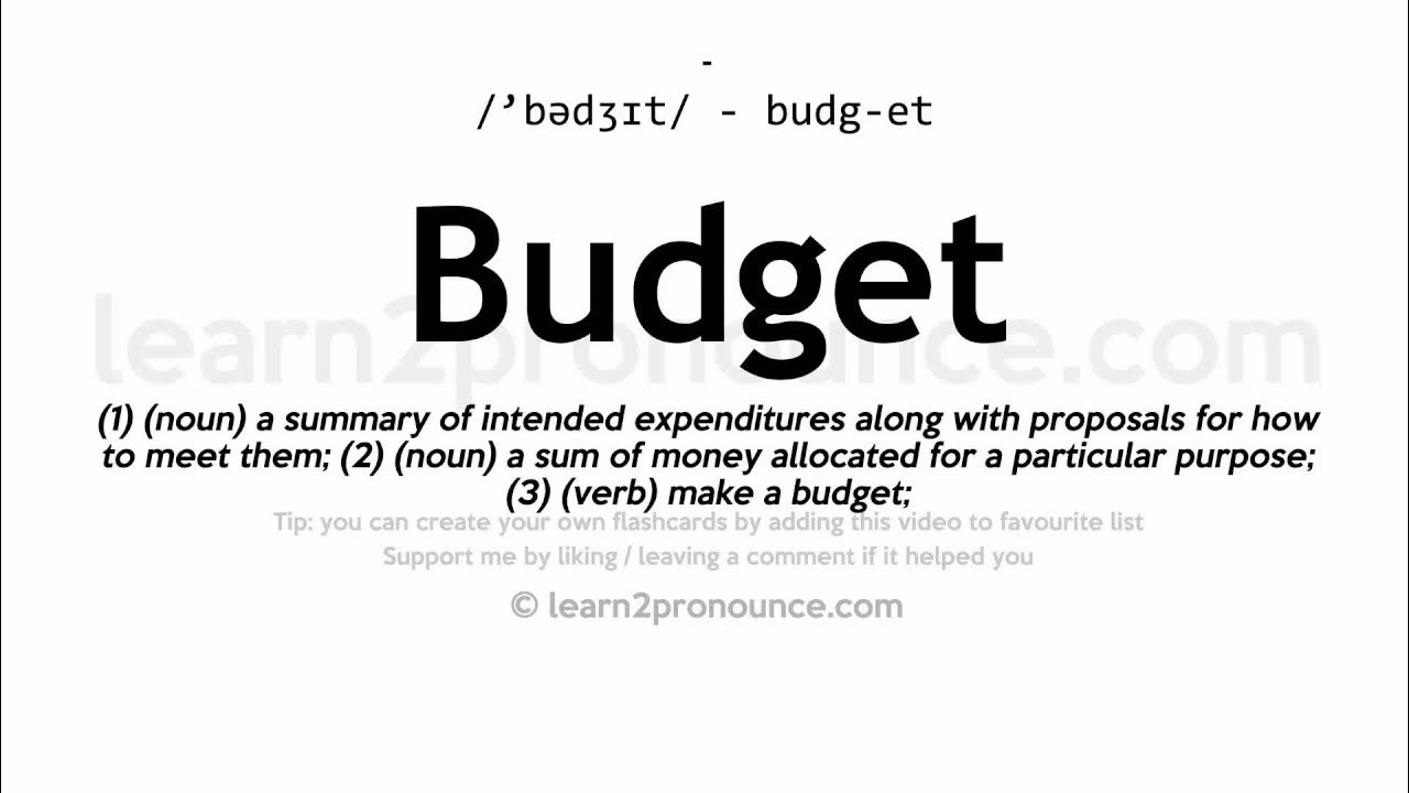 Quels sont les éléments qui composent le budget?