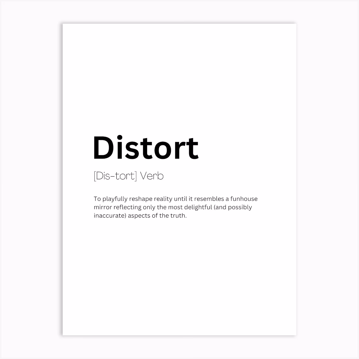 What does distort mean?